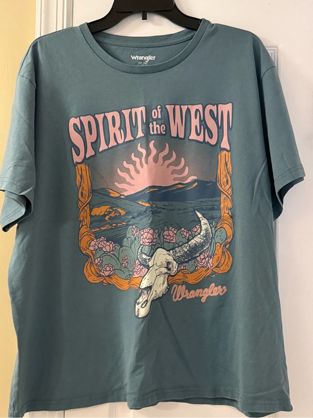 Wrangler Teal Graphic 'Spirit of the West' Short Sleeve Tee